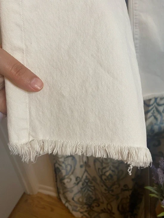 LOFT Off-White Straight-Crop Jeans - Picture 2 of 7